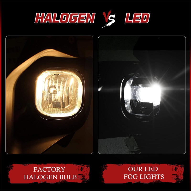 BUNKER INDUST LED Fog Lights for Ford F250/F350/F450 2011 2012 2013 2014 2015 2016, Bumper Driving Fog lamp Kit Complete Set Fog Light with Mounting Kit and Bezel Cover - Image 2